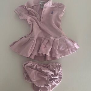 Ralph Lauren Pink Polo Peplum Dress with Bloomers - no stains or flaws worn 1X